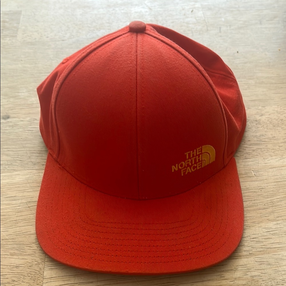The North Face Bold Red Cap with Yellow Logo